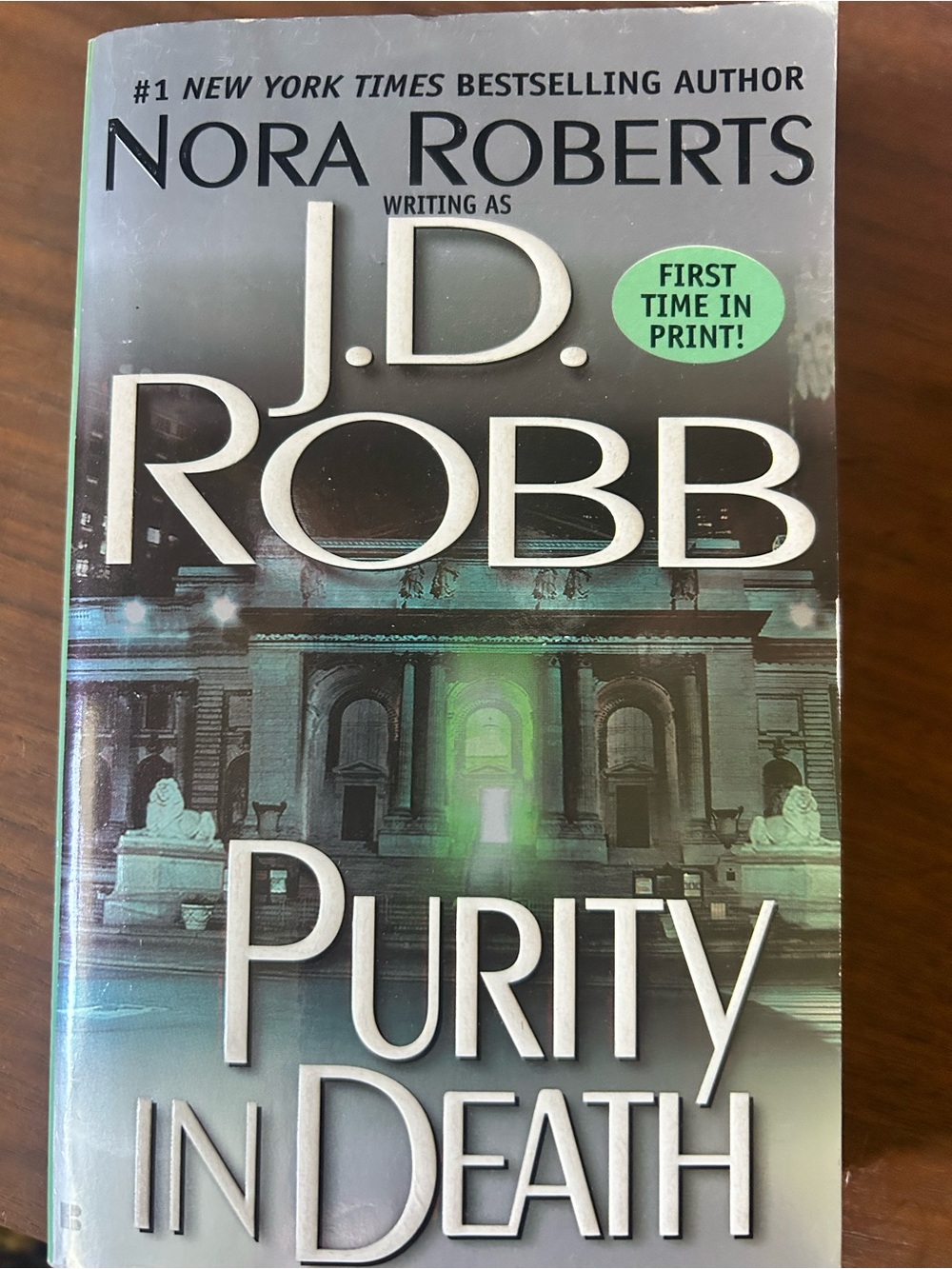 J.D. Robb "Purity in Death" Paperback - Teal/Gray Cover